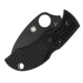 Маленький складаний ніж Spyderco Manbug Wharncliffe Serrated Black (MBKWSBK), зображення 3