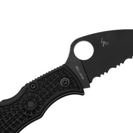 Маленький складаний ніж Spyderco Manbug Wharncliffe Serrated Black (MBKWSBK), зображення 4