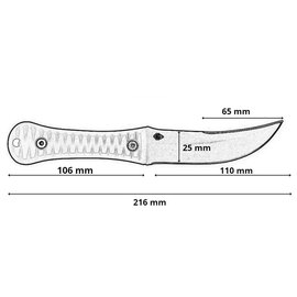 Нож для самообороны Blade Brothers Knives Джамбия Стоунвош, Покрытие клинка: Stonewash, изображение 5