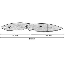 Нож для самообороны Blade Brothers Knives Мавка, Покрытие клинка: Black, изображение 6