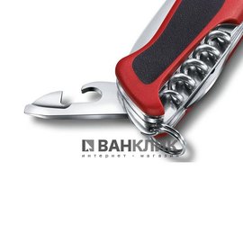 Нож Victorinox Delemont, RangerGrip 74, 130 мм, красный/черный 0.9723.C
