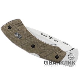 Нож Buck Open Season Folding Skinner green micarta 557ODS