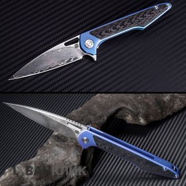 Нож Artisan Archaeo Damascus Titanium (1821GD-BU)