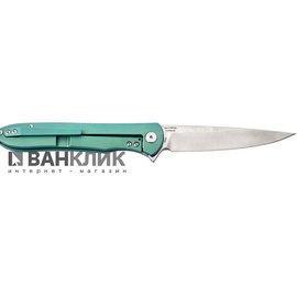 Нож Artisan Shark Damascus Titanium green (1707GD-GN)