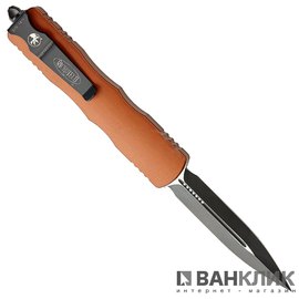 Нож Microtech Dirac Delta Double Edge Black Blade tan 227-1TA