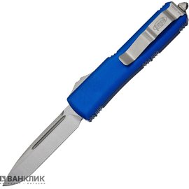 Ніж Microtech Ultratech Drop Point Stonewash blue 121-10BL, Покриття клинка: SW (Stonewash), Колір: Синій, зображення 2