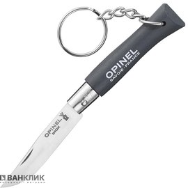 Маленький складной нож Opinel №4 серый (002054/1), Цвет : Серый, Марка стали: Sandvik 12C27, Материал рукояти: Бук