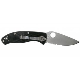 Кишеньковий ніж Spyderco Tenacious FRN, полусеррейтор (C122PSBK), Колір: Чорний, зображення 2