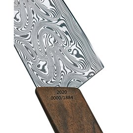 Ніж кухонний Victorinox Swiss Modern Santoku Damast 17см горіх 6.9050.17J20, зображення 3