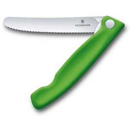 Кухонный нож Victorinox SwissClassic Foldable Paring зеленый 6.7836.F4B, Цвет : Зелёный