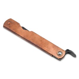Ніж Higonokami Irogane Damascus 01PE315, Колір: Бронзовий, Марка сталі: Дамаська сталь, Матеріал рукояті: Мідь, зображення 2
