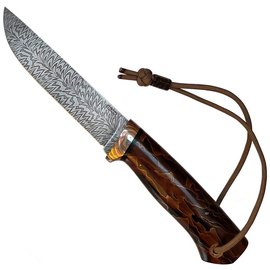 Ніж АиР Бекас дамаська сталь ZDI-1016, візерунок "перо", зображення 2