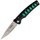 Ніж Mcusta Katana чорний / зелений MC-0044C