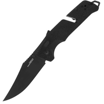 Нож SOG Trident AT, Black Out (11-12-05-41), Покрытие клинка: Black Titanium Nitride, Цвет : Black, Тип режущей кромки: Гладкое лезвие
