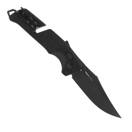 Нож SOG Trident AT, Black Out (11-12-05-41), Покрытие клинка: Black Titanium Nitride, Цвет : Black, Тип режущей кромки: Гладкое лезвие, изображение 2