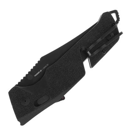 Нож SOG Trident AT, Black Out (11-12-05-41), Покрытие клинка: Black Titanium Nitride, Цвет : Black, Тип режущей кромки: Гладкое лезвие, изображение 3