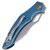 Нож Fox Sparrow blue (FE-030), Цвет : Голубой, Марка стали: 9Cr13, Материал рукояти: Алюміній, изображение 4