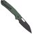 Карманный нож CJRB Pyrite Wharncliffe BB Micarta Green (J1925A-BMGN), Покрытие клинка: Black, Цвет : Green, изображение 2