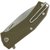 Кишеньковий ніж Lionsteel Kur G10 Green (KUR GR), Покриття клинка: SW (Stonewash), Колір: Зелений, Матеріал рукояті: G-10, зображення 4