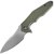 EDC нож Hightron Mini Ventura зеленый (HK05GRNS), Покрытие клинка: SW (Stonewash), Цвет : Зелёный
