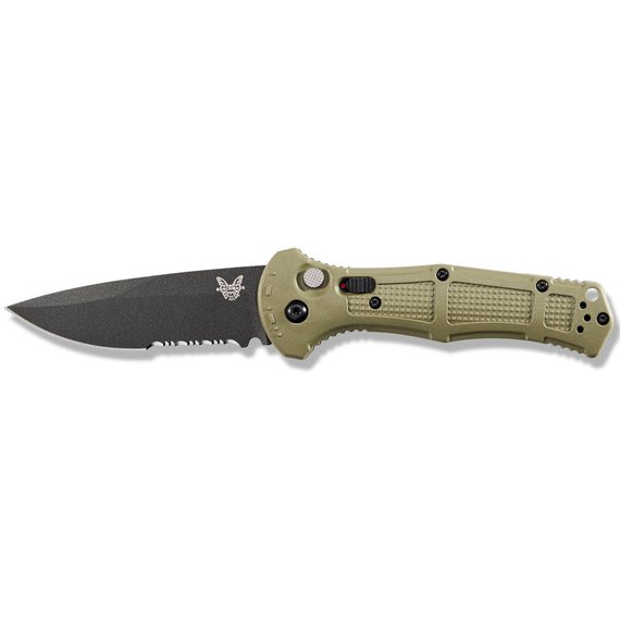 Нож тактический Benchmade Claymore Auto 9070SBK-1, Цвет : Зелёный, Марка стали: CPM-D2, Материал рукояти: Grivory, изображение 4