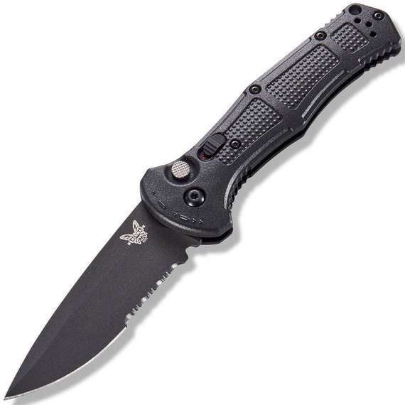Кишеньковий ніж Benchmade Claymore Auto 9070SBK, Колір: Чорний, Марка сталі: CPM-D2, Матеріал рукояті: Grivory