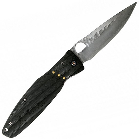 Нож Mcusta Sengoku Oda Nobunaga MC-0181G, Цвет : Чёрный, Марка стали: VG-10 Damascus, Материал рукояти: Ламінована деревина, изображение 2