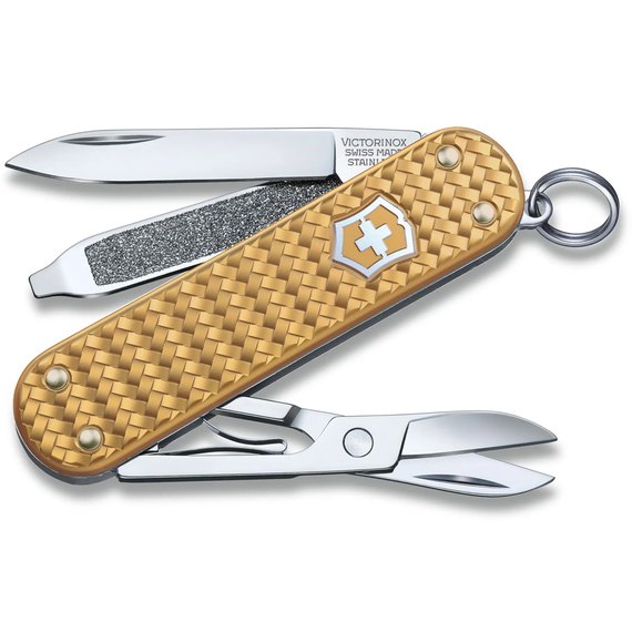 Багатофункціональний ніж Victorinox Classic SD Precious Alox Brass Gold 0.6221.408G, Колір: Gold
