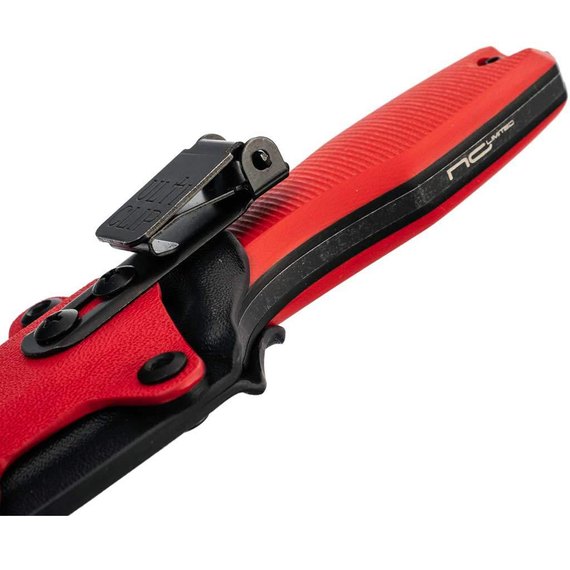 Нож N.C. Custom "Grave" bl/red G10, s/w, Цвет : Красный, Марка стали: X105, Материал рукояти: Стеклотекстолит (G10), изображение 9