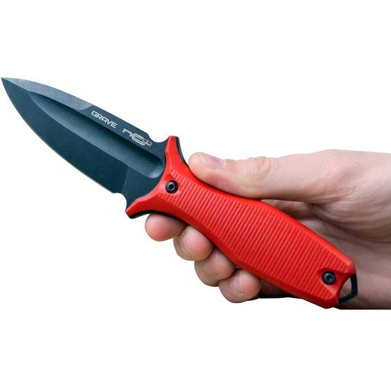 Нож N.C. Custom "Grave" bl/red G10, s/w, Цвет : Красный, Марка стали: X105, Материал рукояти: Стеклотекстолит (G10), изображение 10