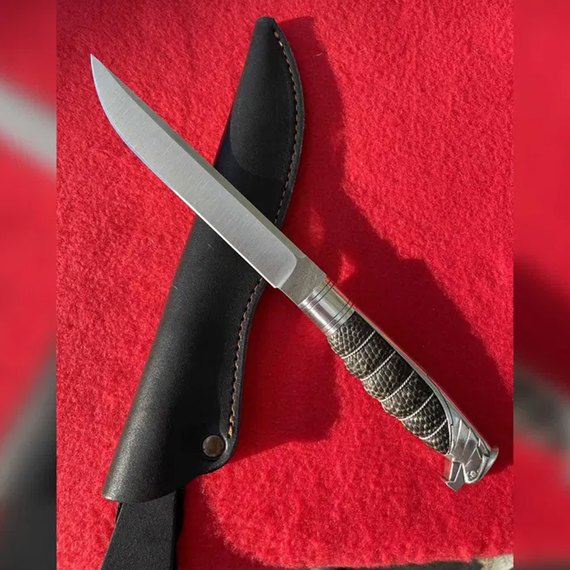 Нож сувенирный Орел 2.0 Серебро Цирконы Игуана