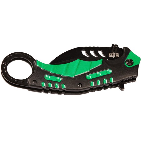 Нож керамбит Skif Plus Cockatoo green SPK2G, Цвет : Зелёный, Марка стали: 3Cr13, Материал рукояти: Пластик, изображение 3