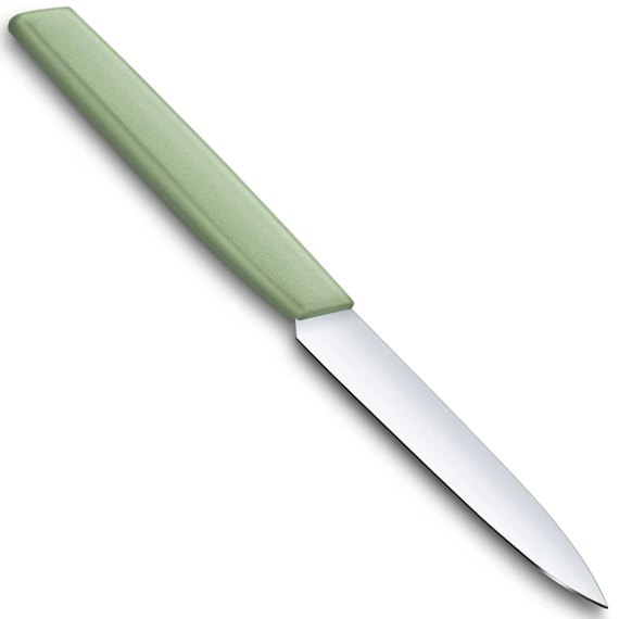 Нож кухонный Victorinox Swiss Modern Paring 10см с зел.ручкой 6.9006.1042, изображение 2