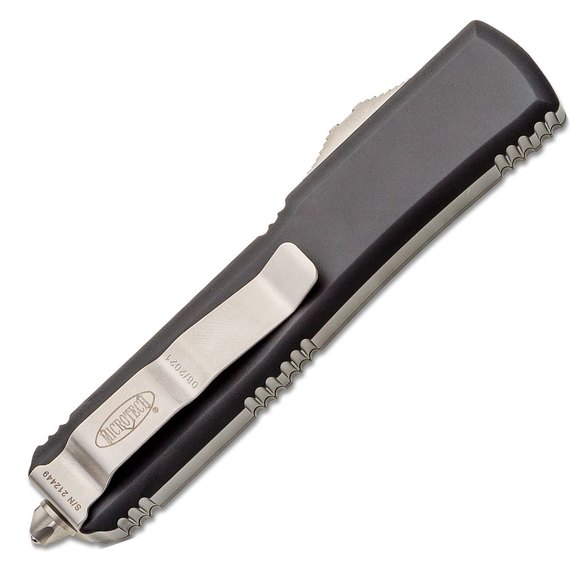 Ніж Microtech Ultratech Drop Point Satin (121-4), Покриття клинка: Satin, Колір: Чорний, зображення 3