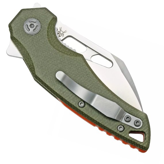 Нож Fox Atrax Micarta olive (FE-027 MOD), Цвет : Оливковый, Марка стали: 9Cr13, Материал рукояти: Мікарта, изображение 3