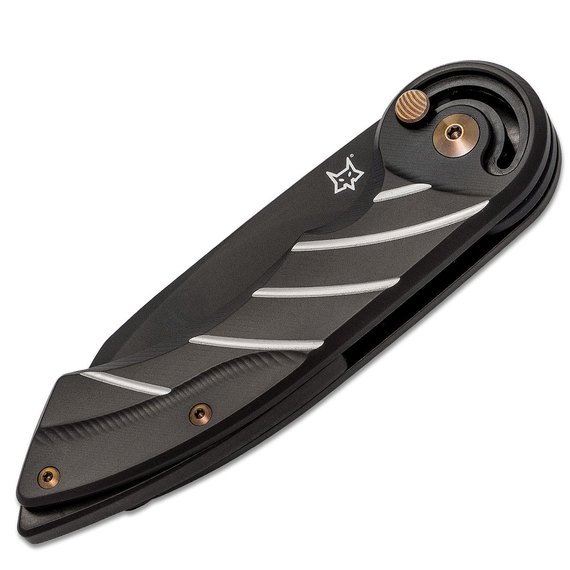 Ніж Fox Radius Titanium black (FX-550 TiB), Колір: Чорний, Марка сталі: M390, Матеріал рукояті: Титан, зображення 2