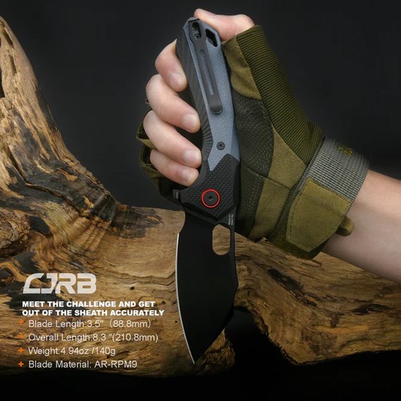 Ніж мисливський CJRB Caldera BB Blue (J1923-BBU), Колір: Black/Blue, зображення 3