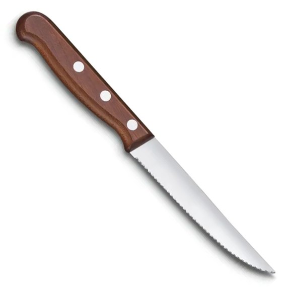 Набор кухонный Victorinox Wood Steak Set 2 ножа 12см волн. с дерев. ручкой 5.1230.12G, изображение 2