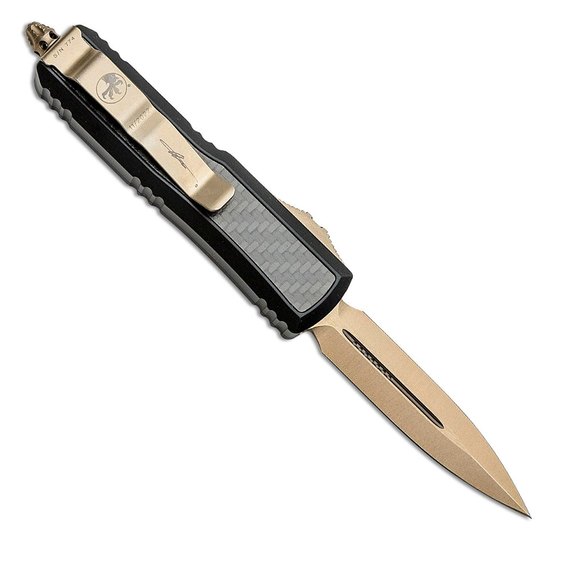 Кишеньковий ніж Microtech Daytona Double Edge Bronze CF Inlay (126-13CFIS), зображення 2