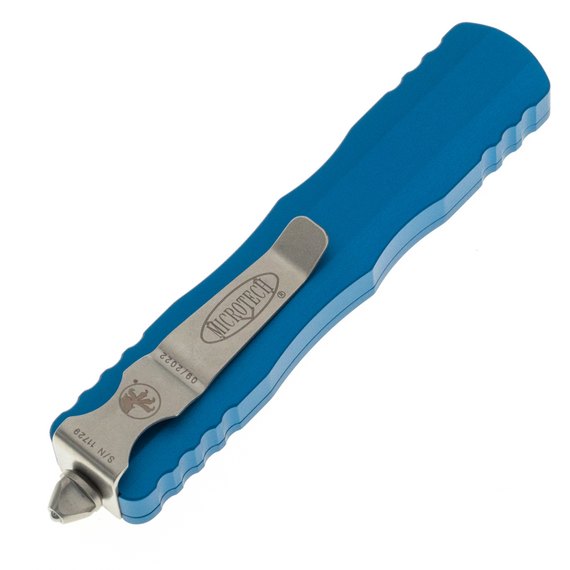 Кишеньковий ніж Microtech Dirac Double Edge Stonewash Distressed blue (225-10DBL), Колір: Синій, зображення 4