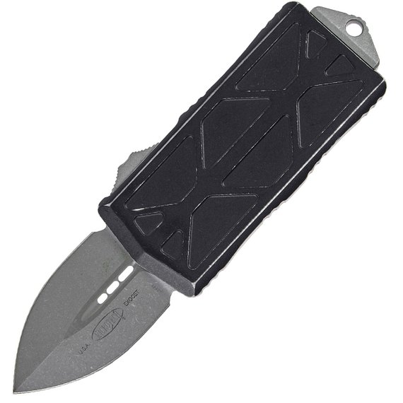 Кишеньковий ніж Microtech Exocet Double Edge Stonewash Distressed black (157-10DBK), Колір: Чорний