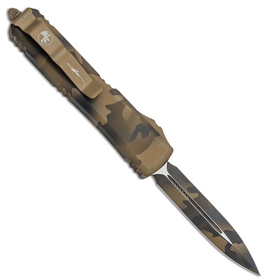 Карманный нож Microtech Ultratech Double Edge Signature Series (122-1CCS), Цвет : Коричневый/Камуфляж, изображение 2