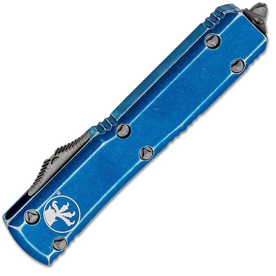 Кишеньковий ніж Microtech Ultratech Drop Point Stonewash. Distressed blue (121-10DBL), Колір: Синій, зображення 2