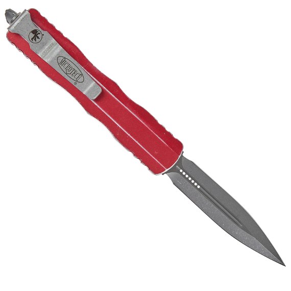 Кишеньковий ніж Microtech Dirac Double Edge Stonewash Distressed red (225-10DRD), зображення 2