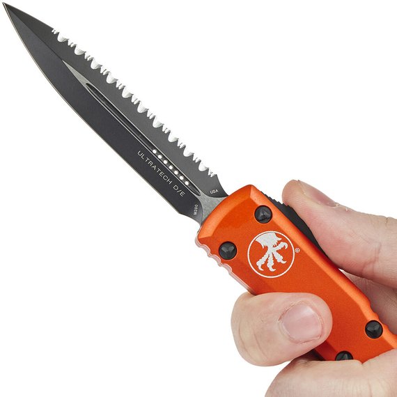 Кишеньковий ніж Microtech Ultratech DE Black Blade FS Orange (122-3OR), Колір: Помаранчевий, зображення 5