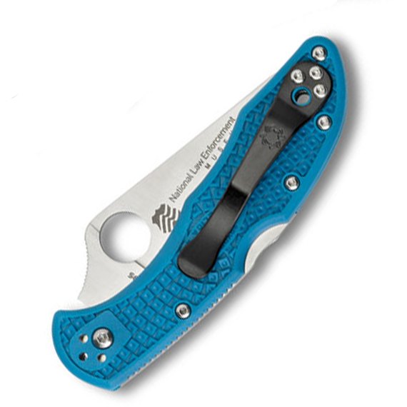 Карманный нож Spyderco Delica 4 Flat Ground Blue (C11FPBL), Цвет : Синий, изображение 2
