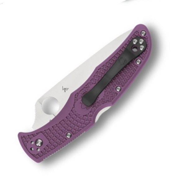 Нож тактический для выживания Spyderco Endura 4 Flat Ground Purple (C10FPPR), Цвет : Фиолетовый, изображение 2