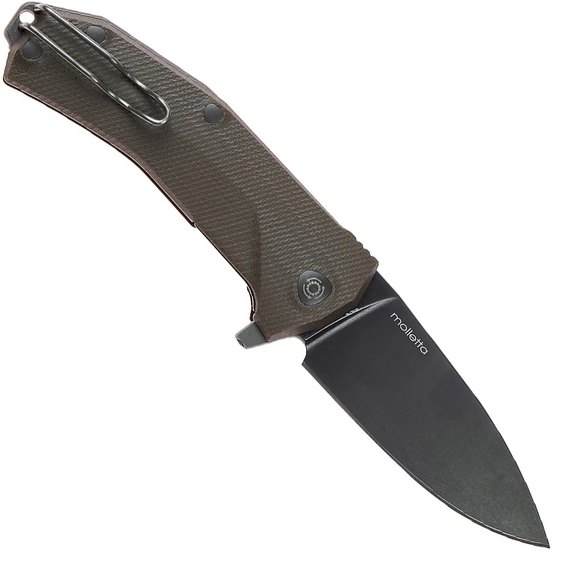 Кишеньковий ніж Lionsteel KUR Brown (KUR BBR), Покриття клинка: BSW (Black Stonewash), Колір: Коричневий, зображення 2
