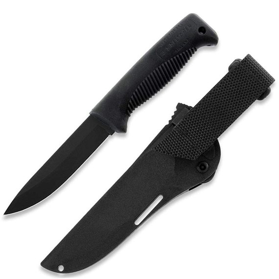 Нож тактический Peltonen M07 Ranger Knife Black Handle (cerakote, composite) FJP125, Покрытие клинка: Cerakote, Цвет : Чёрный, изображение 2