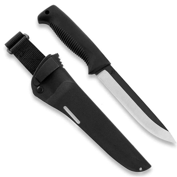Нож тактический Peltonen M95 Ranger Knife Black Handle (uncoated, composite) FJP144, Покрытие клинка: Без покрытия, Цвет : Чёрный, изображение 3